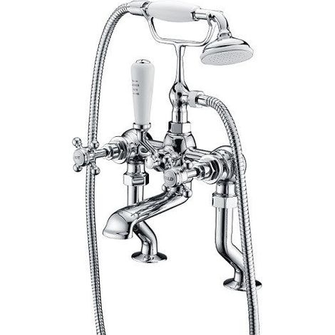 Rogier&Mothes – Robinet mélangeur baignoire rétro sur plage – Laiton massif finition chromée – Disque en céramique – Consommation 68,4 L/min (1/3)
