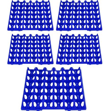 5 Plateaux à Œufs en Plastique 30 Alvéoles, Boîtes Porte-Oeufs pour Transport et Stockage - Fournitures Ferme Maison Bleu (1/5)