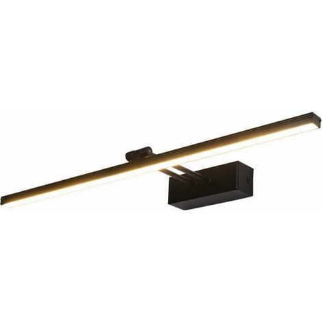 Applique murale de salle de bain LED blanc chaud 10W 3200K, éclairage intérieur moderne, lampe noire, 50 cm (1/5)