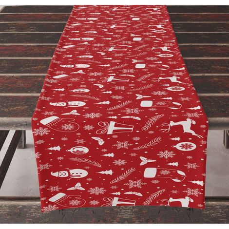 (33x183CM)Drapeau de table Pour l'extérieur, le balcon, l'intérieur et la décoration de fête pour Salle à Manger, Jardin, Café,Fête (1/3)