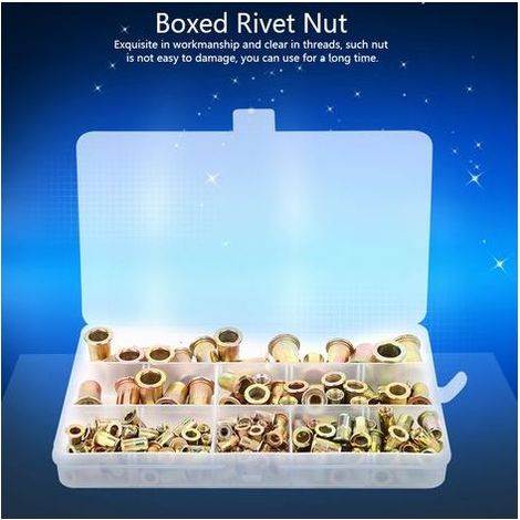 Lot de 150 Rondelles à Riveter en Zinc, Accessoires de Quincaillerie, Fixations M3 M4 M5 M6 M8 M10 (1/5)