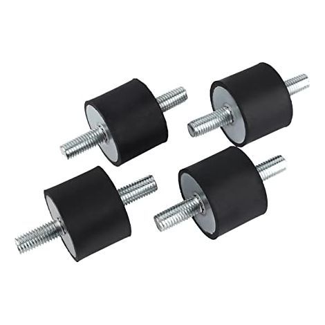Zylindrische Antivibrationsfüße, Außengewinde M10 M8, Antivibrations-Isolationslager aus Gummi, 4 Stück (1/5)