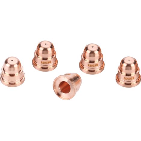 5 pièces buses de coupe en cuivre tellurure pour chalumeau de découpeur plasma MAX1250, accessoires d'outillage 220329 (1/5)