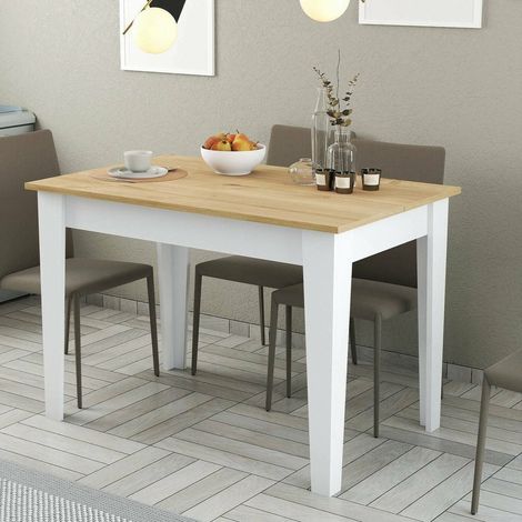 Tavolo Fisso Heli, 6 Posti, Forma Rettangolare, 72x110x75h cm Bianco (1/4)