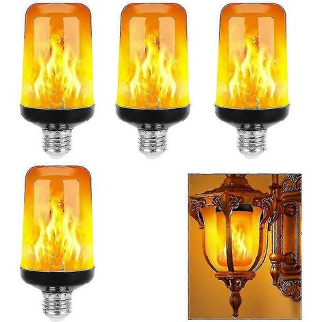 Ampoule LED à effet flamme vacillante 4 modes avec culot E26/E27 pour Noël - pour Ruipei (1/4)