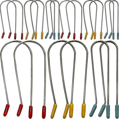 Lot de 24 pinces à bigoudis chauffantes de rechange, avec goupilles de fixation pour une utilisation à domicile ou en salon de coiffure. (1/4)