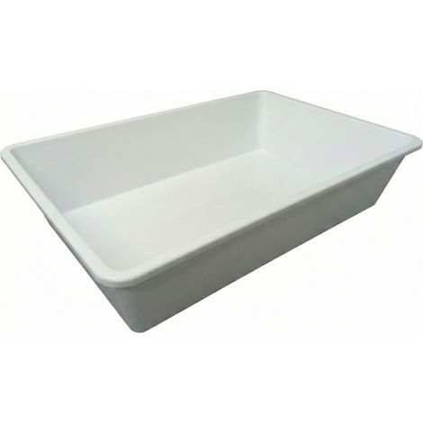 Bacinella da frigo bianca grande 15 litri certificata per alimenti cm 50x33 h11 Vaschetta contenitore per la conservazone e lavorazione cibi e trasporto ideale uso professionale pizzeria ristoranti ho (1/5)