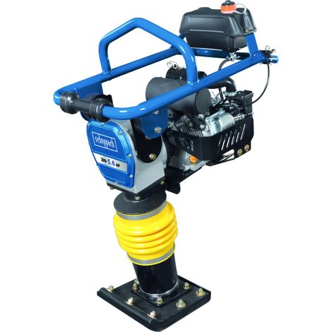 Scheppach Pilonneuse Vibrante VS1000 Compacteur - 6,5 CV - 10000 J force de frappe - 60 cm profondeur de compactage - Cadence de frappe 650mm-1 - Largeur de travail 345 x 285mm - Avance 13 m/min