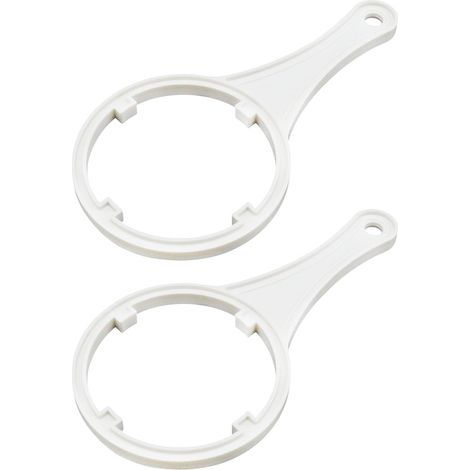 2pcs Clé à Cartouche de Purificateur d'eau Système de Filtre en Plastique Clé de Boîtier Outil de Remplacement Adapté pour Ouvre-bouteille de Filtre de 10 Pouces, Blanc (1/4)