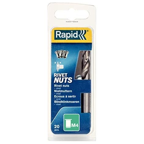 Muttern Rapid 4051661021060 Silber M4 20 Stück