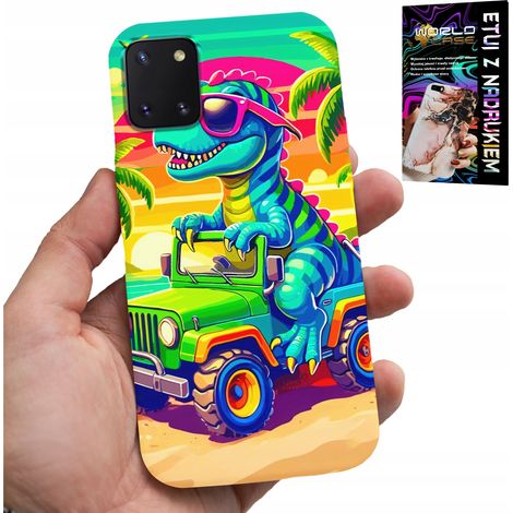 Custodia per Samsung Galaxy A81 - dinosauro su un camion, motivi per bambini (1/5)