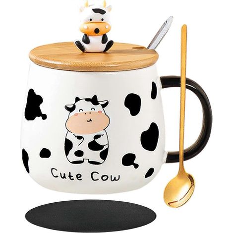 Mug vache 2025, mug à café vache, cadeau, 400 ml, tasse à thé en céramique (1/5)
