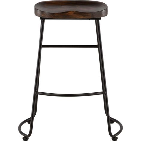 Ozark Barhocker dunkel Nussbaum, schwarz.