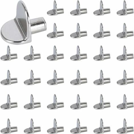 40Pcs Taquet Etagere 5mm Taquets pour Étagères Chevilles de Support d'Étagère Goupille Étagère Broches Support Etagere Bricolage Acier Inoxydable (1/5)