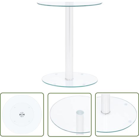 The Living Store Couchtisch Transparent 40 cm Hartglas - Couchtisch - Glastisch - Designertisch - Wohnzimmer Dekoration - Modernes Sofa (1/5)