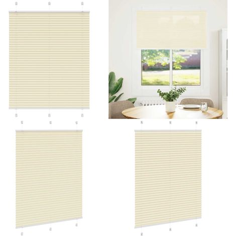vidaXL Plissee Creme 105x150 cm Stoffbreite 104,4 cm Polyester (1/5)