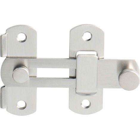 Verrou Porte Interieure Loquet Porte Exterieur, Fermeture Loquet à Bascule Serrure Verrou Portail en Acier Inoxydable pour Fenêtre, Placard et Jardin, Brossé, 2,5MM Épaisseur, (1/5)
