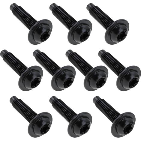 Lot de 10 Vis Torx M6×30 Mm pour Garnitures d'ailes Automobiles N90969901 Compatible avec VW Et Compatible avec Audi (1/5)