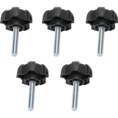 5PCS Poignée en plastique étoile à cinq branches M6-30 Vis de serrage manuel pour remplacement (1/5)