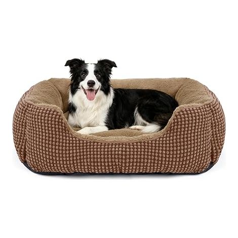 Panier pour Chien Moyen Lit Chien Lavable Antidérapant Coussin Anti-anxiété pour Moyen Grande Chiens Chats 76x61x23cm (1/5)