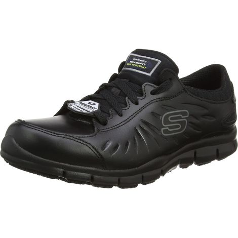 Skechers Eldred-76551ec, Scarpe Antinfortunistiche Donna, Nero Schwarz Blk, 38 EU