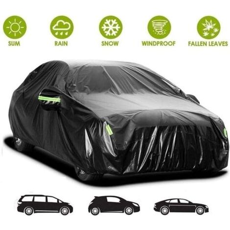royaluxe -Bâche pour Voiture Exterieur Imperméable - Housse de Protection Étanche Couverture Voiture (4.9×1.8×1.5m) Noir (1/5)