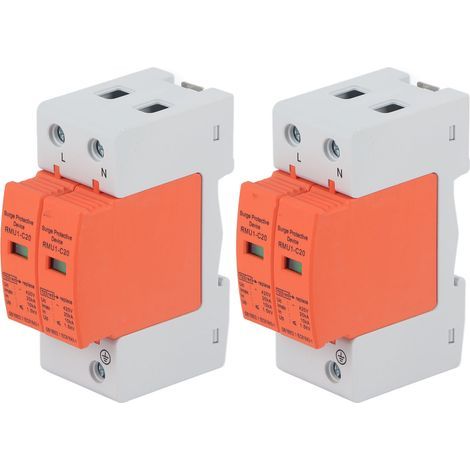 2Pcs Parafoudre AC Protection Surtension Disjoncteur 2P 420V RMU1-C20 (1/5)