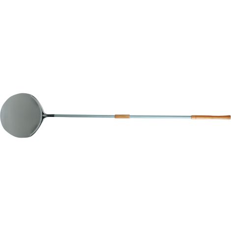 Pelle à pizza en acier inoxydable – Manche aluminium 165 cm – Surface adaptée pour four 40 cm – Outil professionnel cuisine au feu de bois