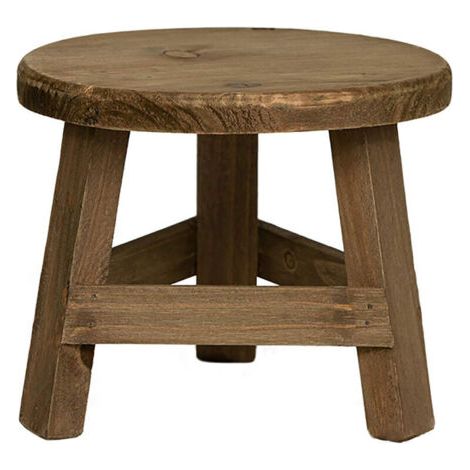Eosnow Banc rond de cour, tabouret haut, support de fleur d'orchidée succulente de balcon, support de pot de fleur de rangement, rond (1/4)