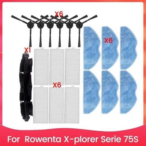 Kit de 19 Filtres et Brosses pour Aspirateur pour Rowenta X Plorer Serie 75S Accessoires de Remplacement (1/5)