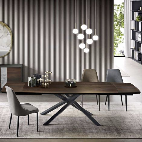 Tavolo allungabile FLOYD 300 cm con piano in Rovere Termico (1/5)