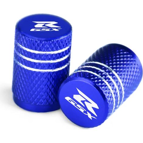 (2 pièces bleues) Cache-valve de pneu de moto, compatible avec Suzuki 1000 750 600 K1 K2 K3 K4 K5 K6 K7 K8 K9 (1/5)