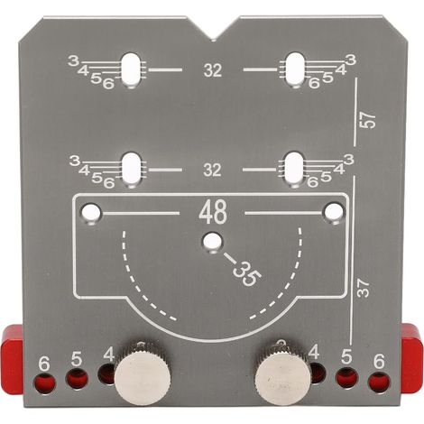 Plantilla de perforación para carpintería, plantilla de posicionamiento y perforación para bisagras, kit de perforación de aleación de aluminio para carpintería