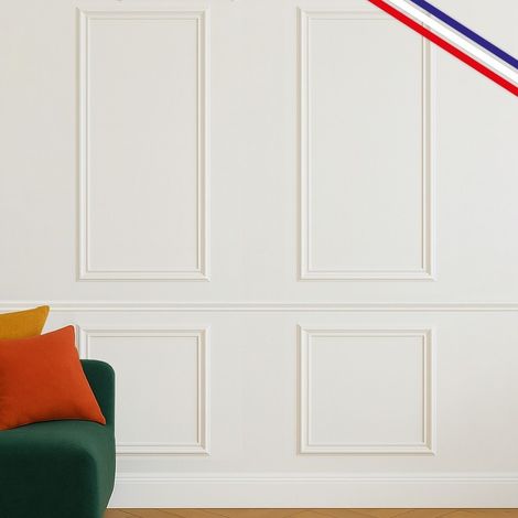 99Déco – Kit de 4 moulures murales en pin des Landes – Prêt à poser et à peindre – Longueur 2 mètres – Fabrication française