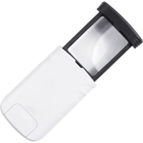Lente d'ingrandimento asferica Crezuo con illuminazione a LED e copriobiettivo scorrevole protettivo.-Crezuo
