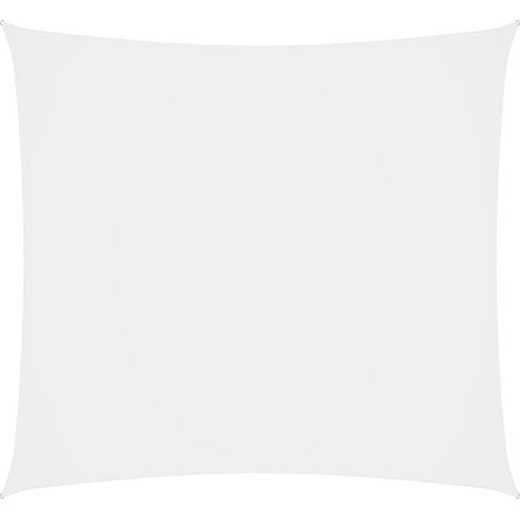 Voile toile d'ombrage parasol tissu oxford carré 2,5 x 2,5 m blanc
