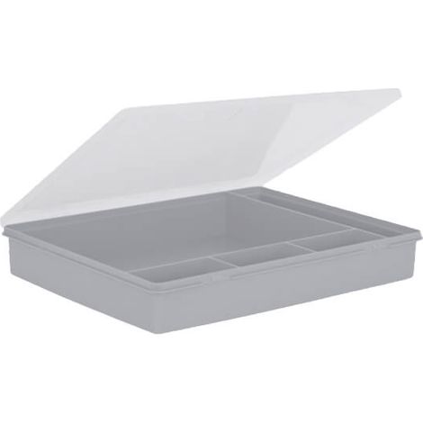 Wham Organiser Box 5.03 38cm with 5 Divisions Soft Grey/Clear
