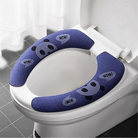 Coussin adhésif pour siège de toilette, antidérapant, imperméable et facile à remplacer (1/5)