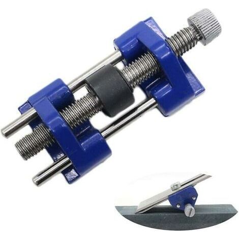 Honing Guide with Brass Roller, Stainless Steel Side Clamp Fixed Angle - With Brass Roller for Wood Chisels, Planer Blade, Flat Chisel (1/4)