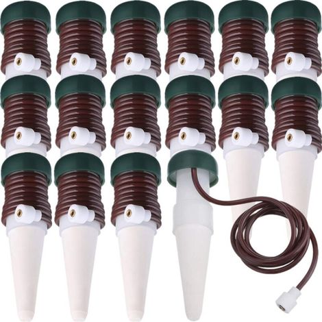 Arrosage Stakes Automatique Système d'Arrosage, Irrigation par Égouttement Automatique de Plante Libération Lente pour Plantes d'Intérieur ou d'Extérieur (Pack de 16) (1/4)