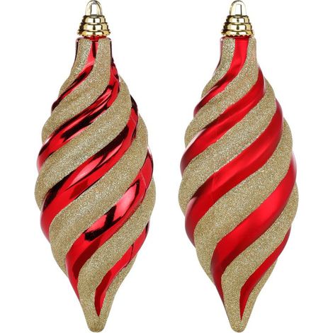 PALLINA DI NATALE ALLUNGATA ROSSO ORO OPACO O LUCIDO PREZZO CAD UNA