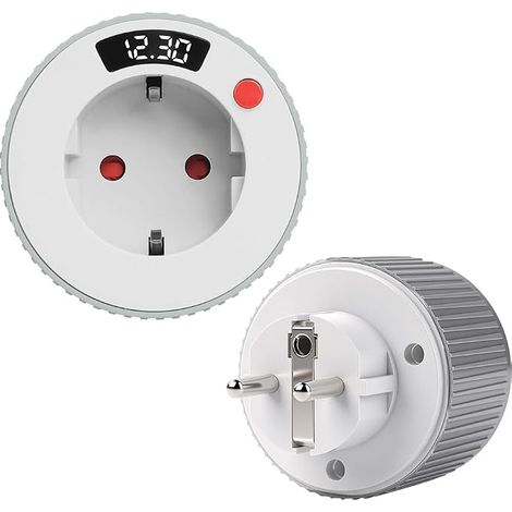Spina timer, timer con conto alla rovescia da 1 minuto a 24 ore, spina timer con display a LED, 16A 3680W, per elettrodomestici (1/5)