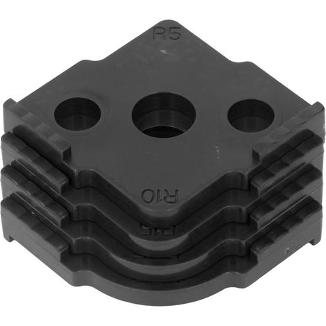 Lot de 4 gabarits decongé router en ABS resistant a l'usure pour bois, calibreur angle arrondi demi-cercle, guide chanfrein atelier (1/5)