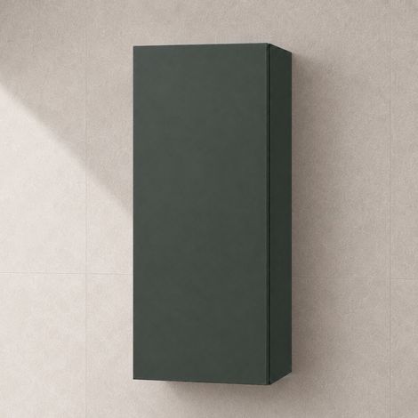 Pensile bagno sospeso 30x74 cm verde con anta reversibile Tierra (1/5)