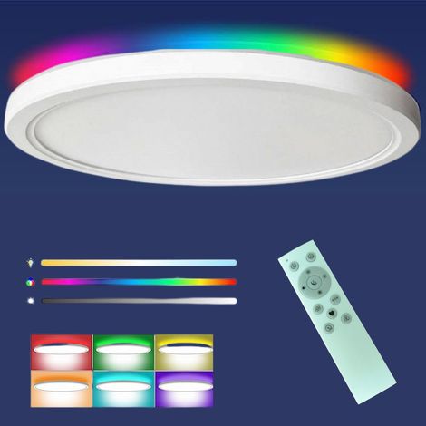 Plafoniera Led circolare 40w CTT RGB selezionabile e indiretto con telecomando