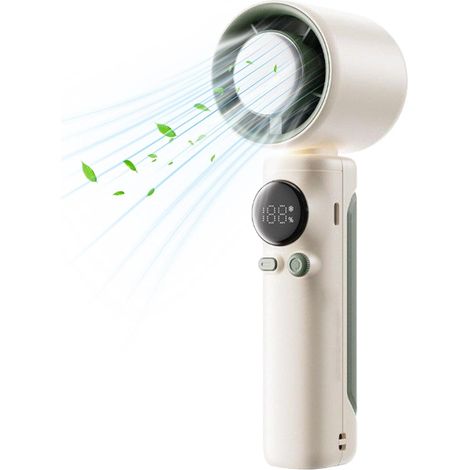 Tragbarer kleiner Ventilator, wiederaufladbarer Reiseventilator, Handkühlgerät, starker Luftstrommotor, USB-betriebener Akku für Strand, Kreuzfahrt, Sommer, Camping, Urlaub, 7,28 x 2,36 Zoll
