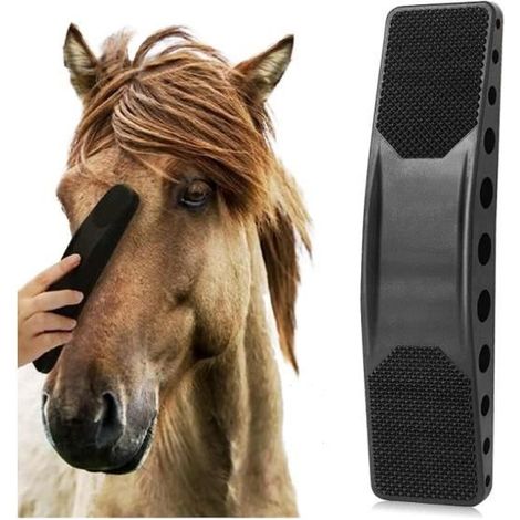 Brosse de toilettage - Brosse Massage Cheval - Élimine les poils - Polissage - Massage (1/4)