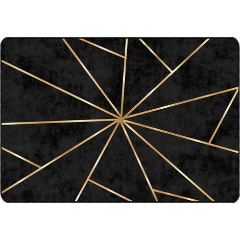 Maison Exclusive - Tappeto Lavabile Nero e Oro 120x180 cm (1/5)