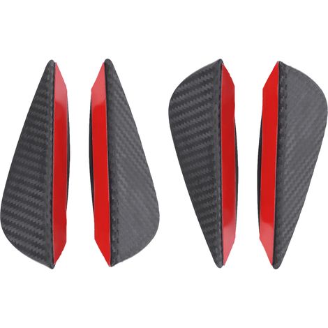 Lot de 4 ailerons de pare-chocs avant universels en fibre de carbone ABS pour voiture (1/5)