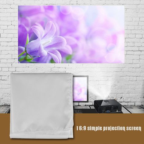 Écran de Projection Mobile 84 Pouces Blanc 16:9 - Idéal pour Projecteur de Cinéma Maison